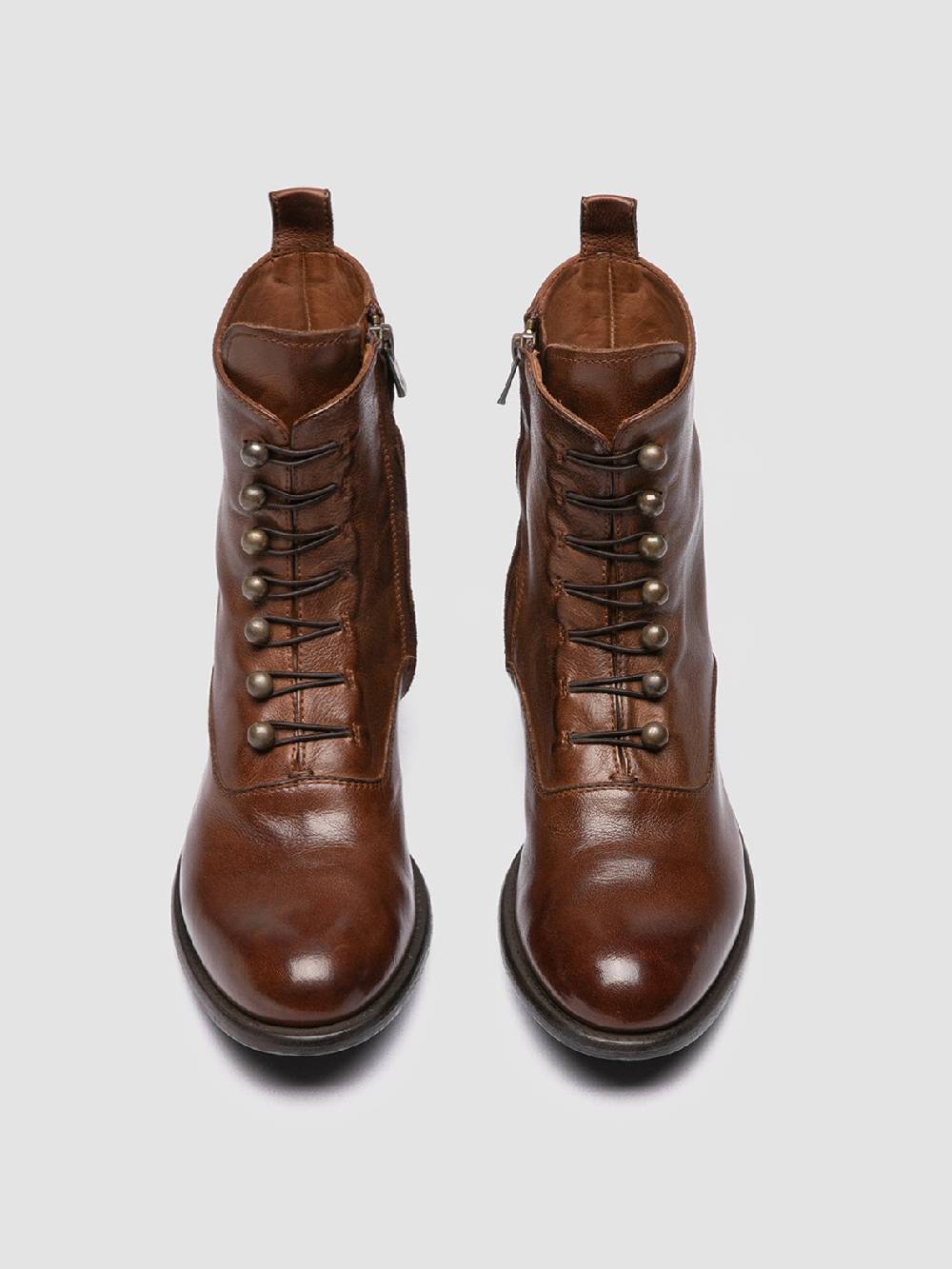 Officine Creative LIS 006 Stivali con Zip in Pelle Marrone Hotsell