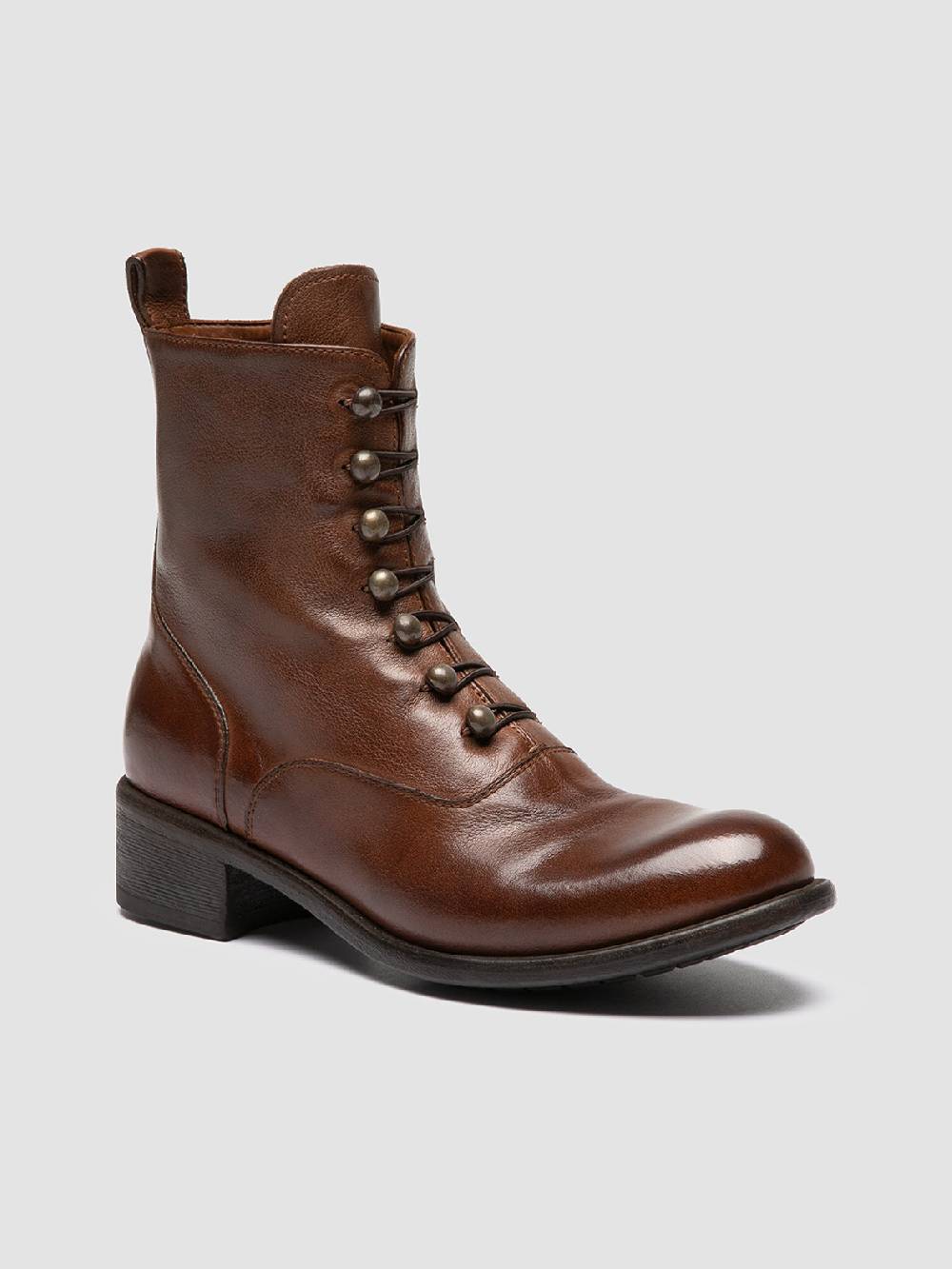 Officine Creative LIS 006 Stivali con Zip in Pelle Marrone Hotsell