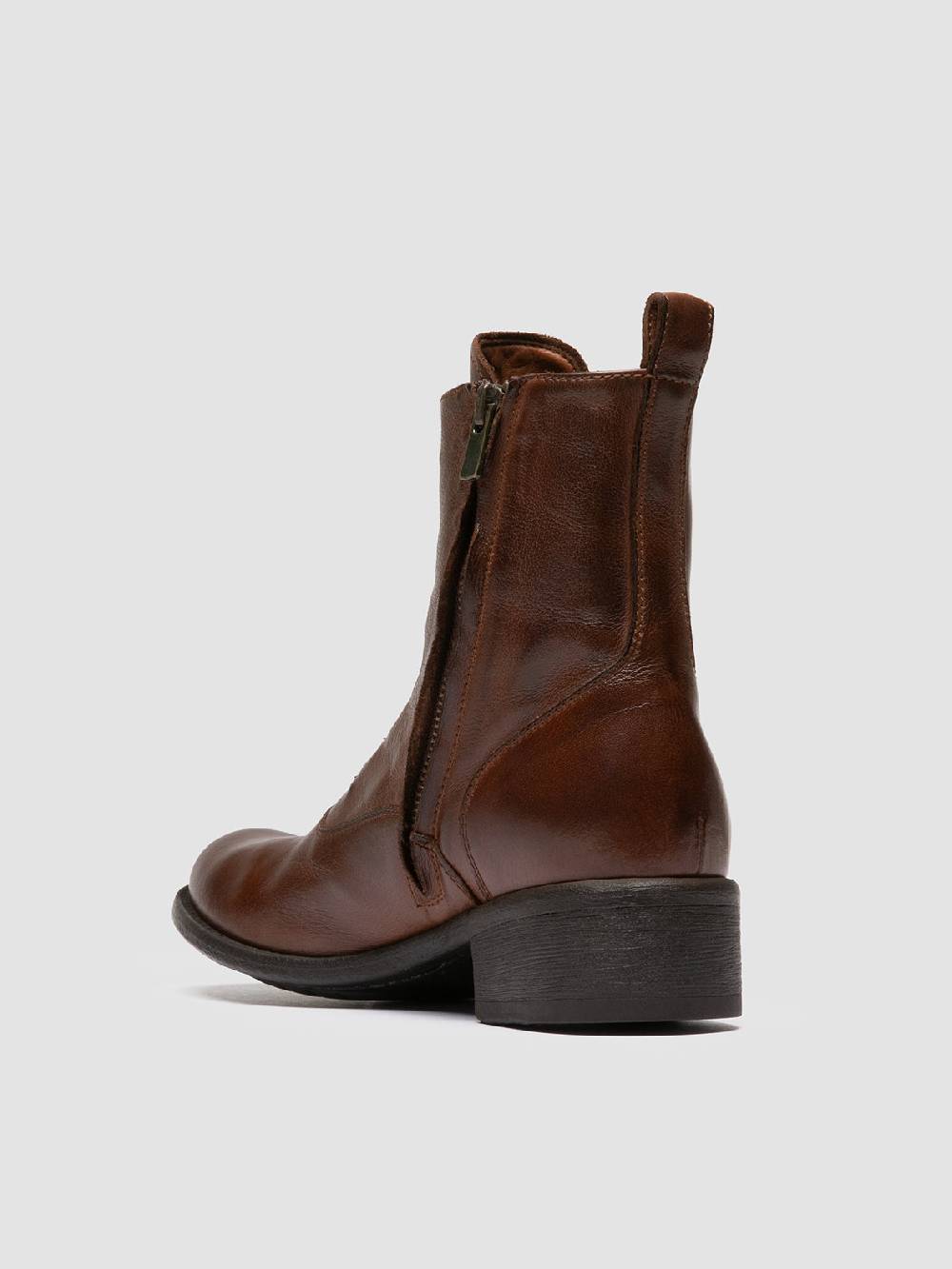 Officine Creative LIS 006 Stivali con Zip in Pelle Marrone Hotsell