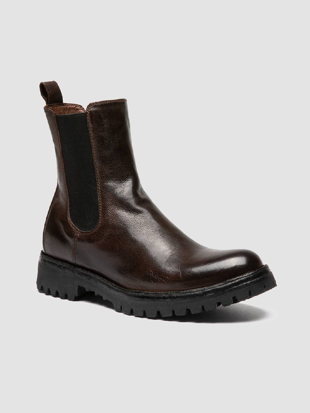 Officine Creative LORAINE 004 Stivaletti Chelsea in Pelle Marrone Vendita Economica