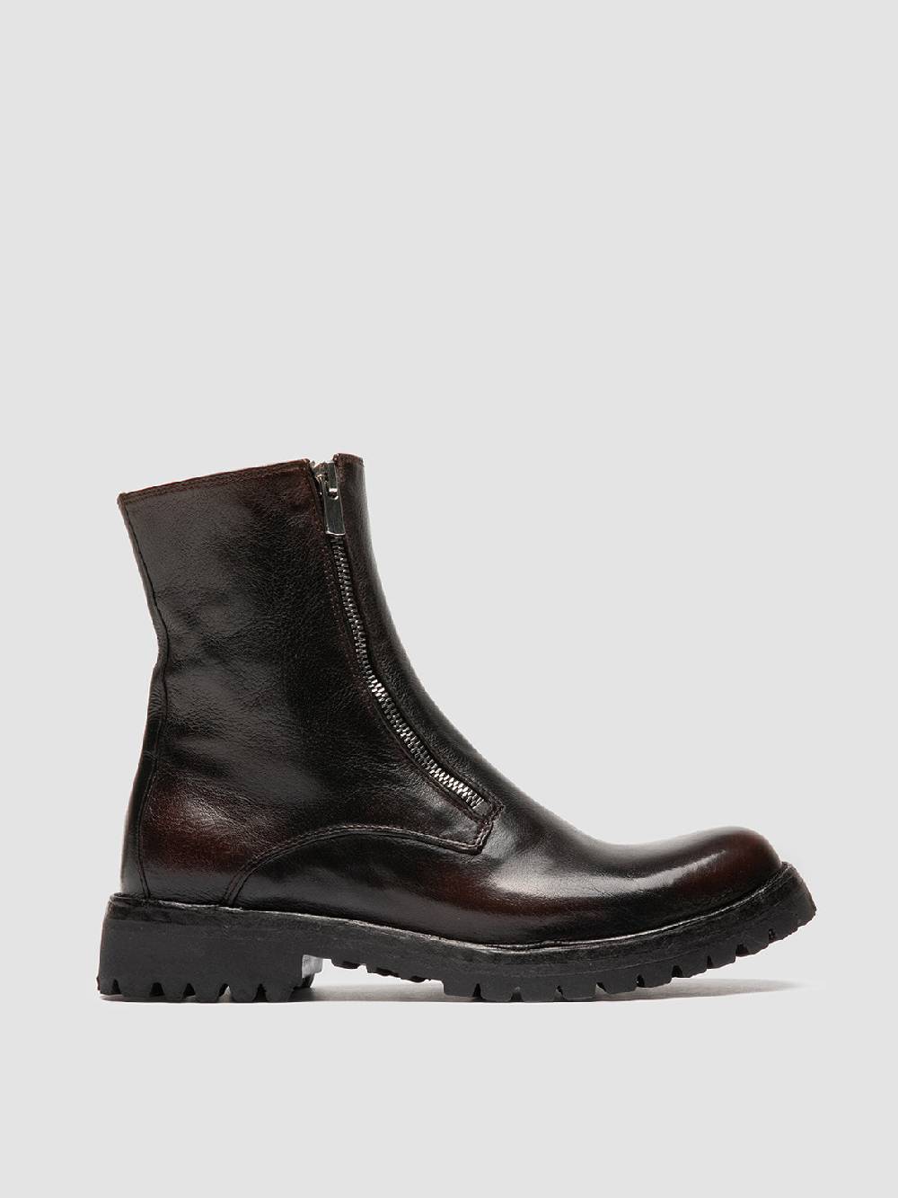 Officine Creative LORAINE 026 Stivali con Zip in Pelle Marrone