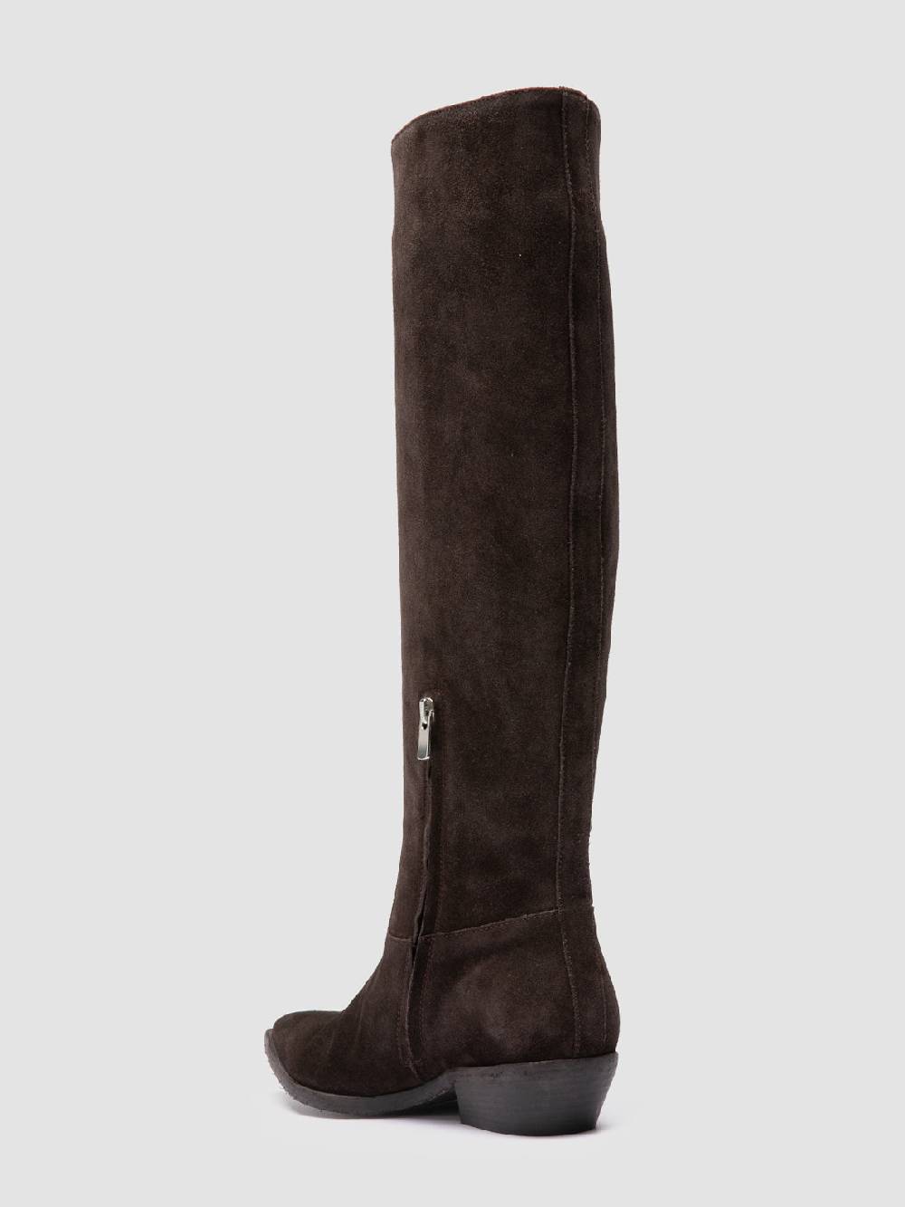 Officine Creative NOELIE DD 104 Stivali Pull-On in Pelle Scamosciata Marrone In Saldo