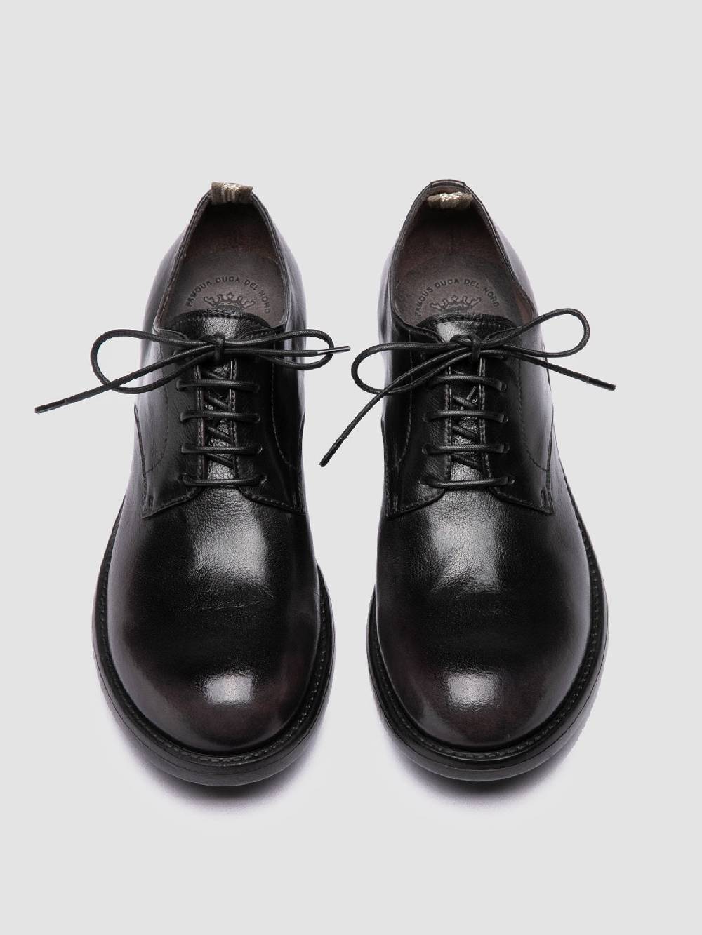 Officine Creative SERGEANT 101 Derby in Pelle Nera Nuova