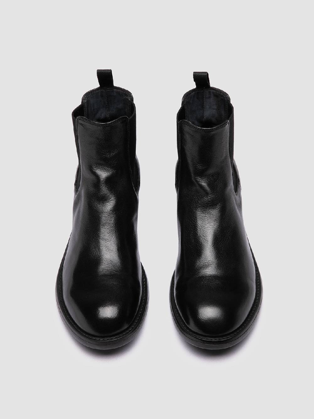 Officine Creative SERGEANT 102 Stivaletti Chelsea in Pelle Nera 2025