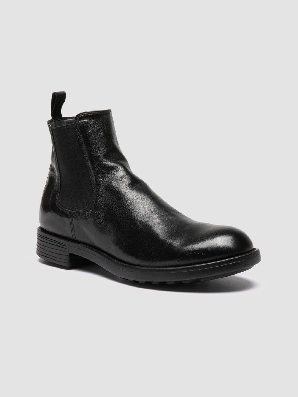 Officine Creative SERGEANT 102 Stivaletti Chelsea in Pelle Nera 2025