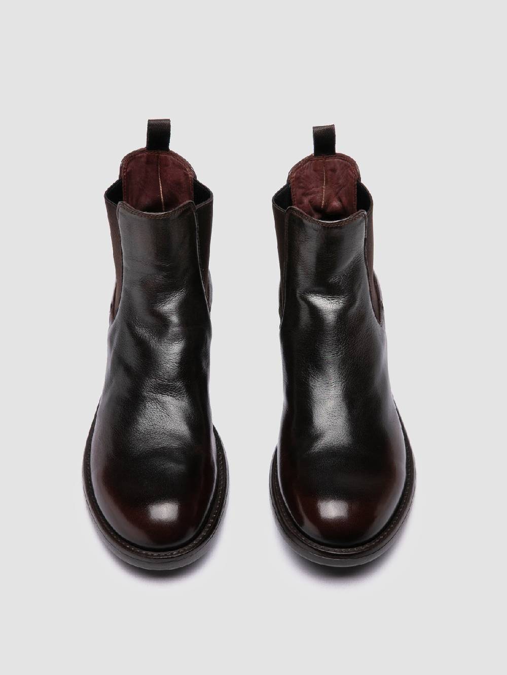 Officine Creative SERGEANT 102 Stivaletti Chelsea in Pelle Marrone Italy