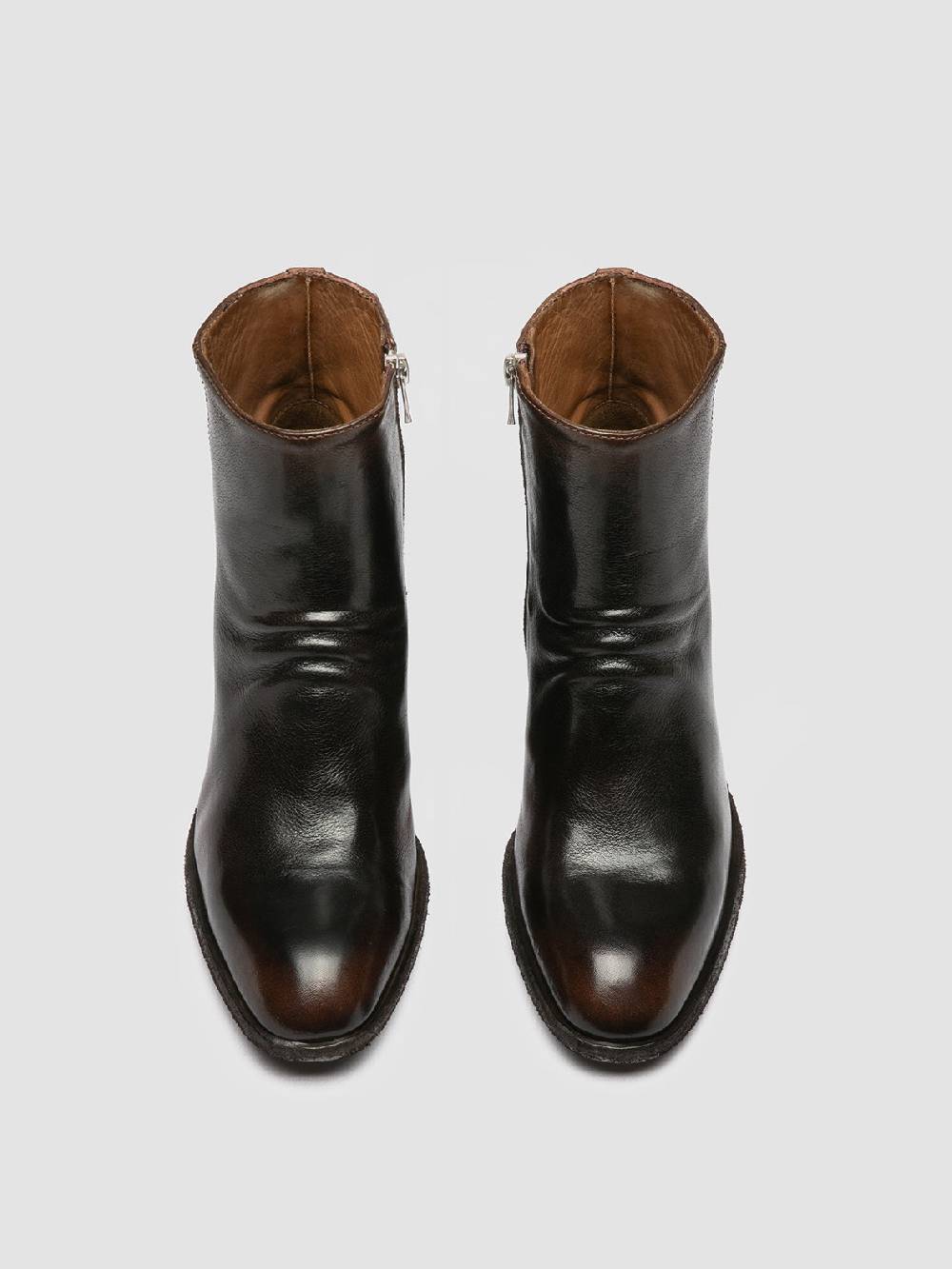 Officine Creative SYDNE 008 Brown Leather Boots Nuovo