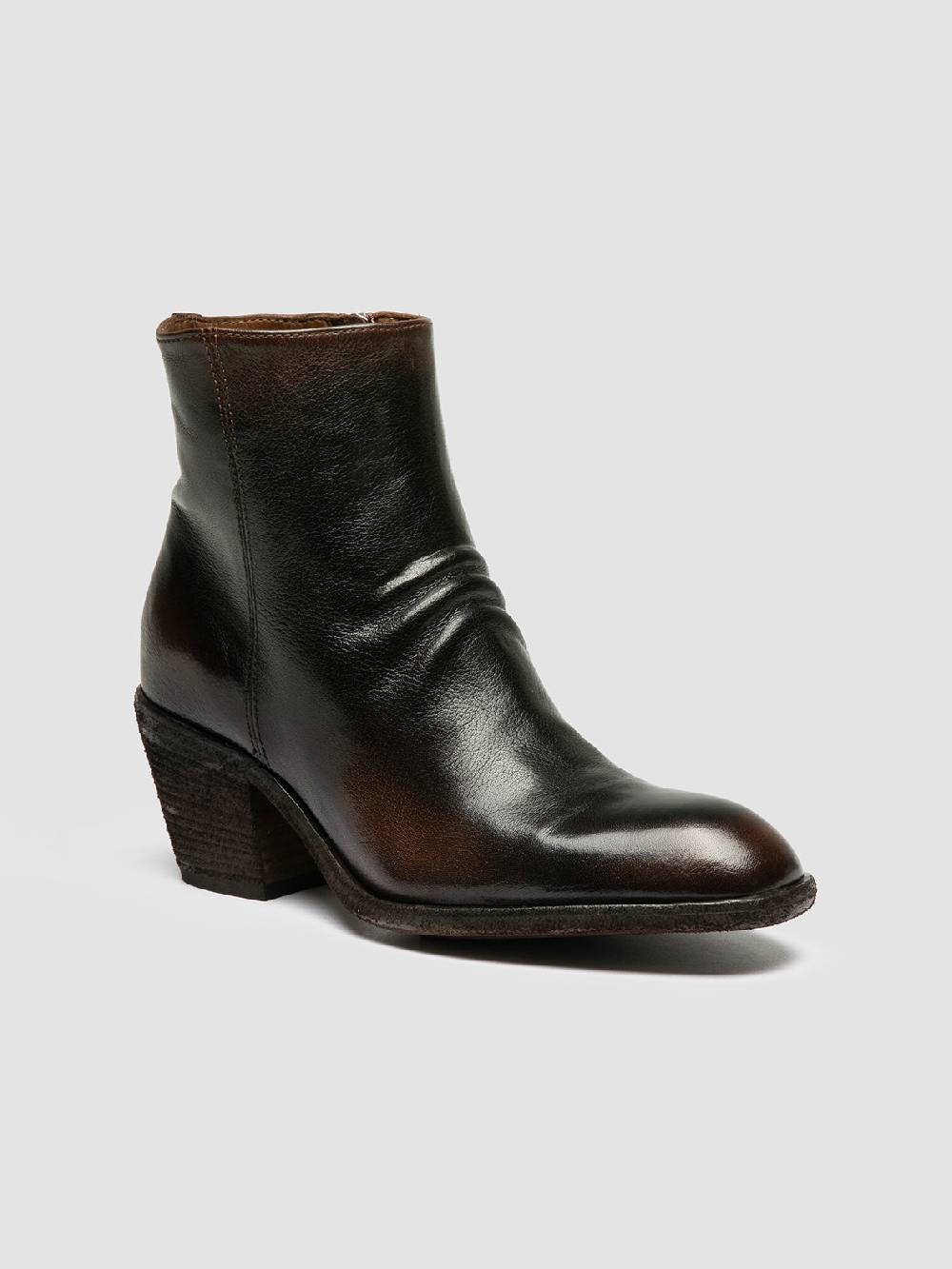 Officine Creative SYDNE 008 Brown Leather Boots Nuovo