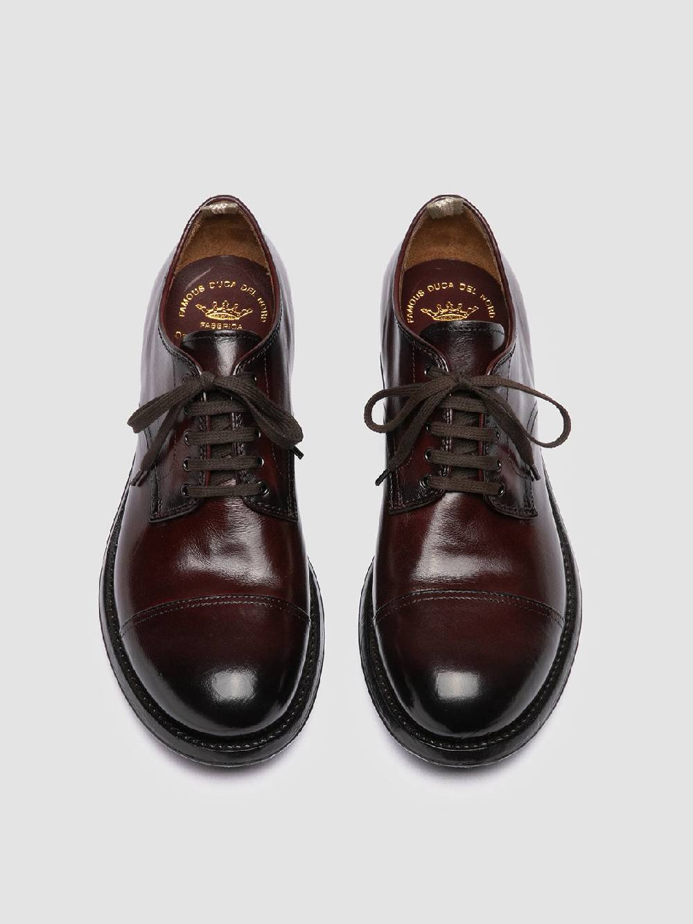 Officine Creative ADMIRAL 002 Derby in Pelle Bordeaux Pezzi Unici