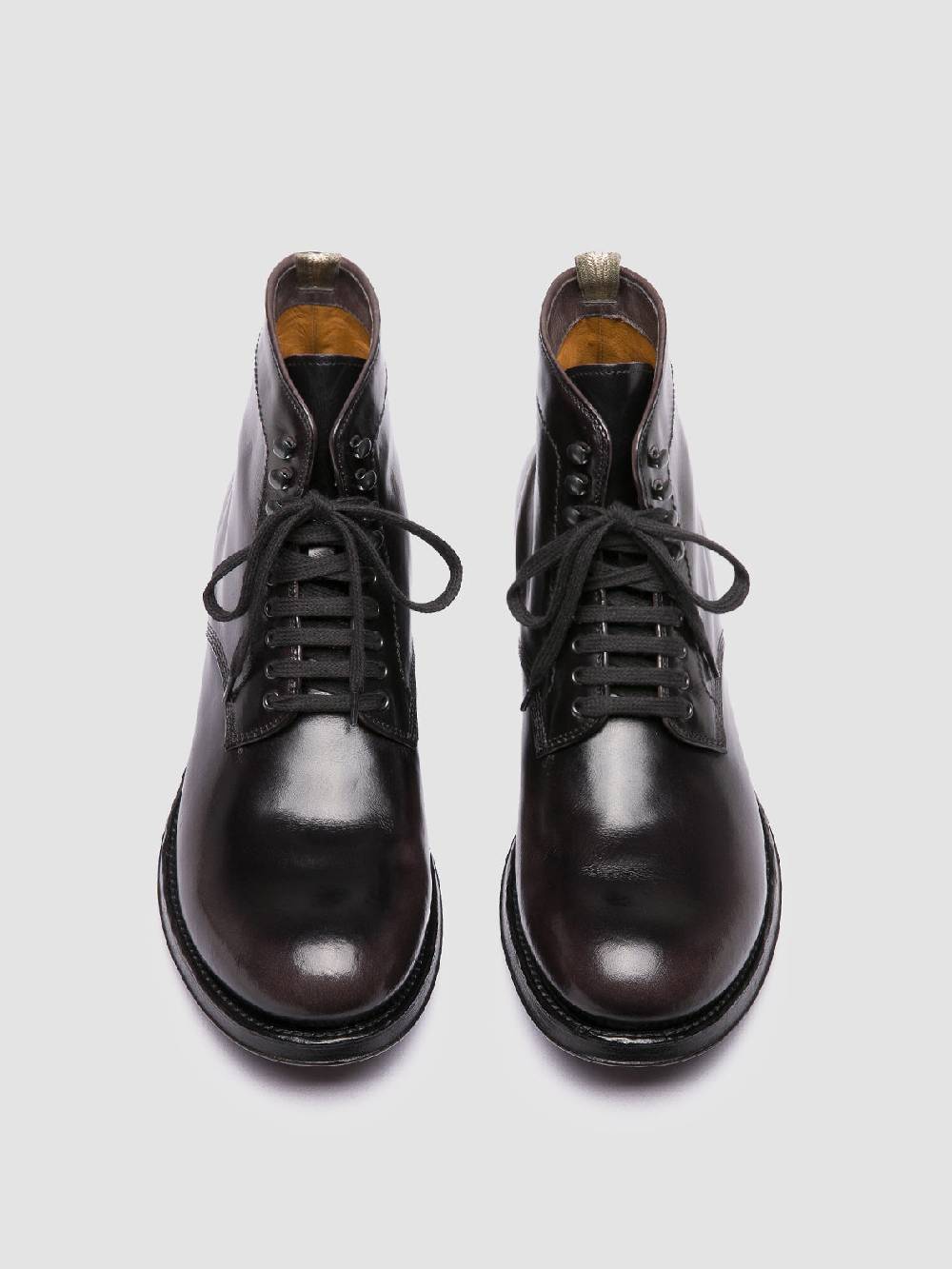 Officine Creative ADMIRAL 004 Stivali Stringati in Pelle Grigia Soddisfazione Garantita