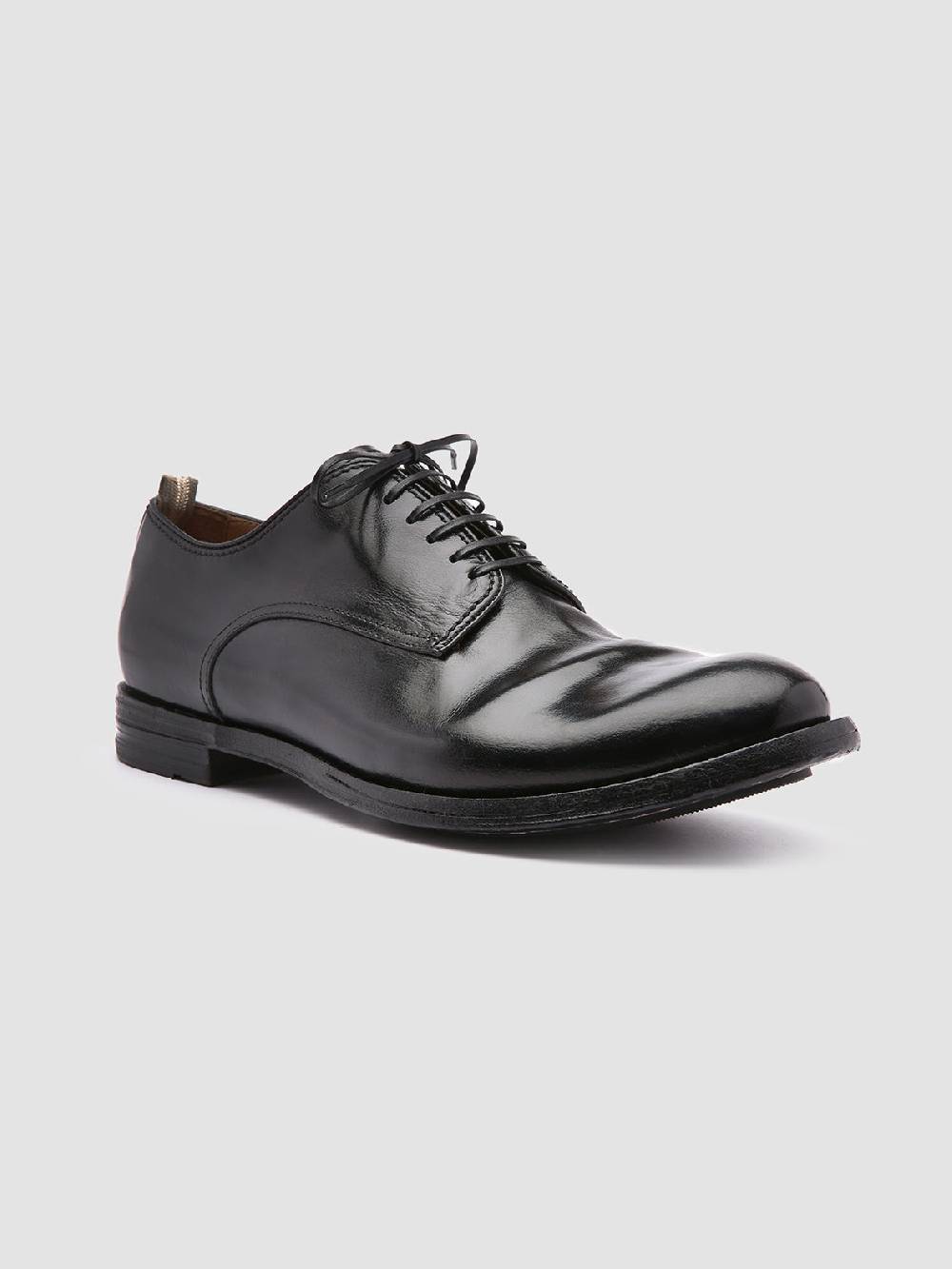 Officine Creative ANATOMIA 012 Derby in Pelle Nera Negozi Online