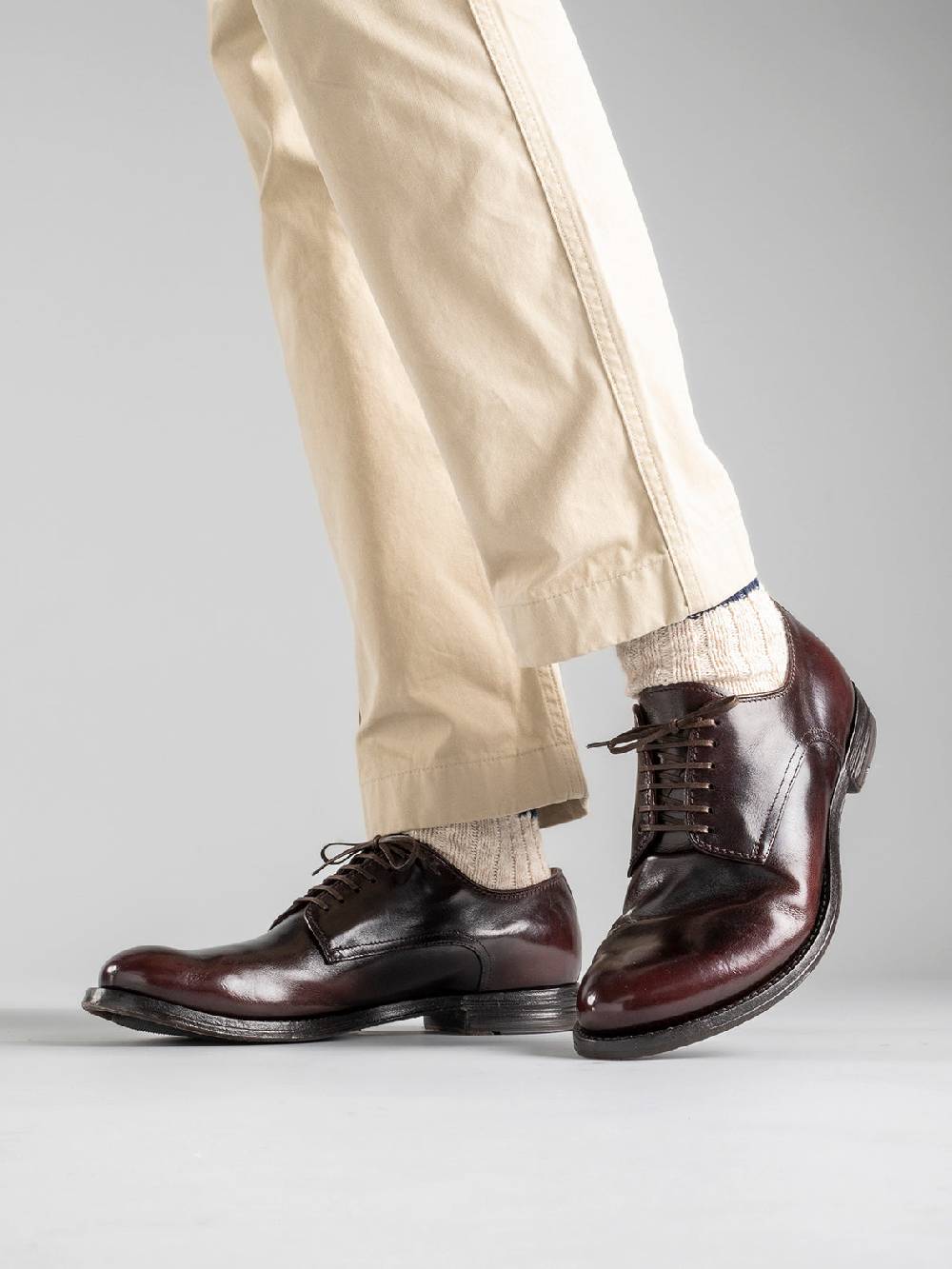 Officine Creative ANATOMIA 012 Derby in Pelle Nera Negozi Online