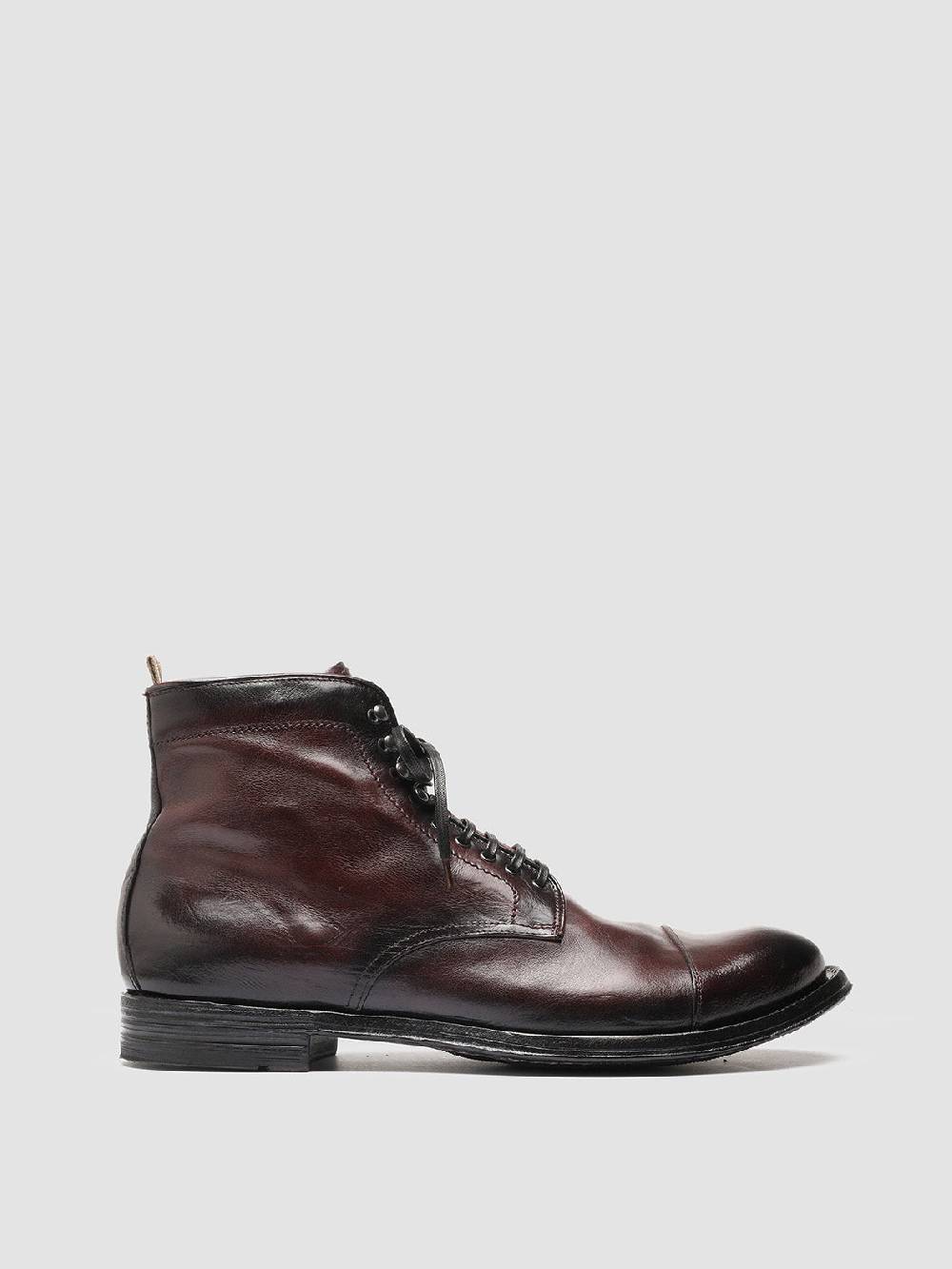 Officine Creative ANATOMIA 016 Stivaletti in Pelle Bordeaux