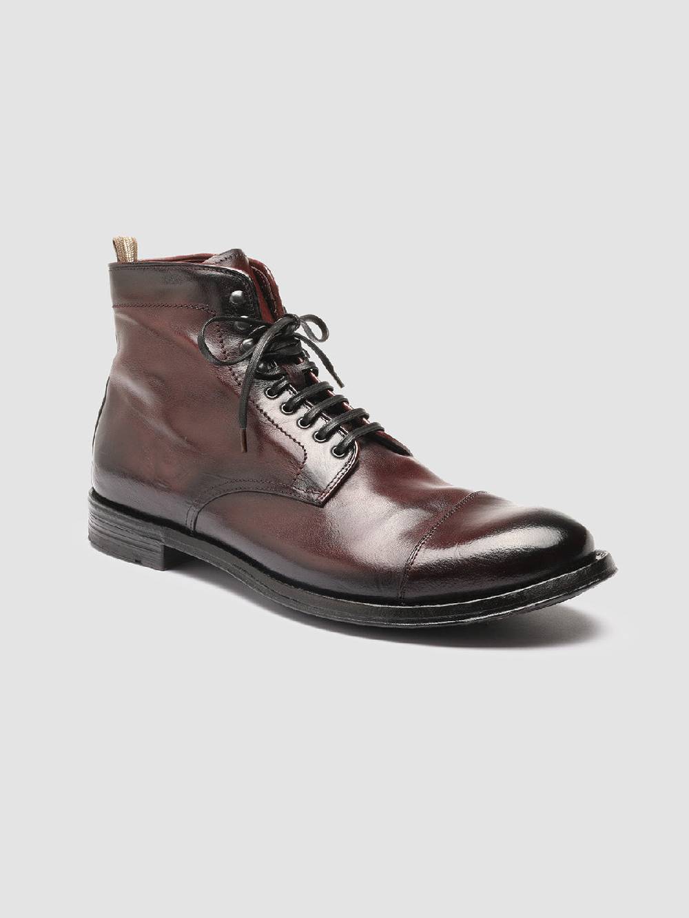 Officine Creative ANATOMIA 016 Stivaletti in Pelle Bordeaux Presa