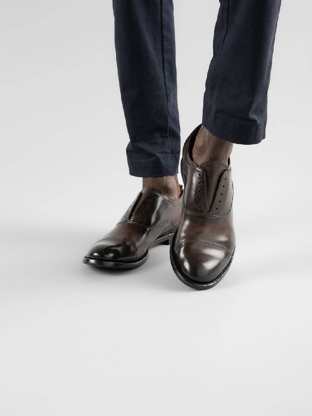 Officine Creative ANATOMIA 08 Oxford in Pelle Marrone Offerta