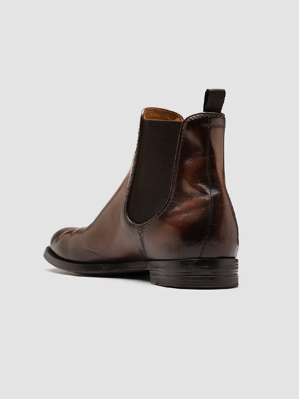 Officine Creative ANATOMIA 083 Stivaletti Chelsea in Pelle Marrone Outlet