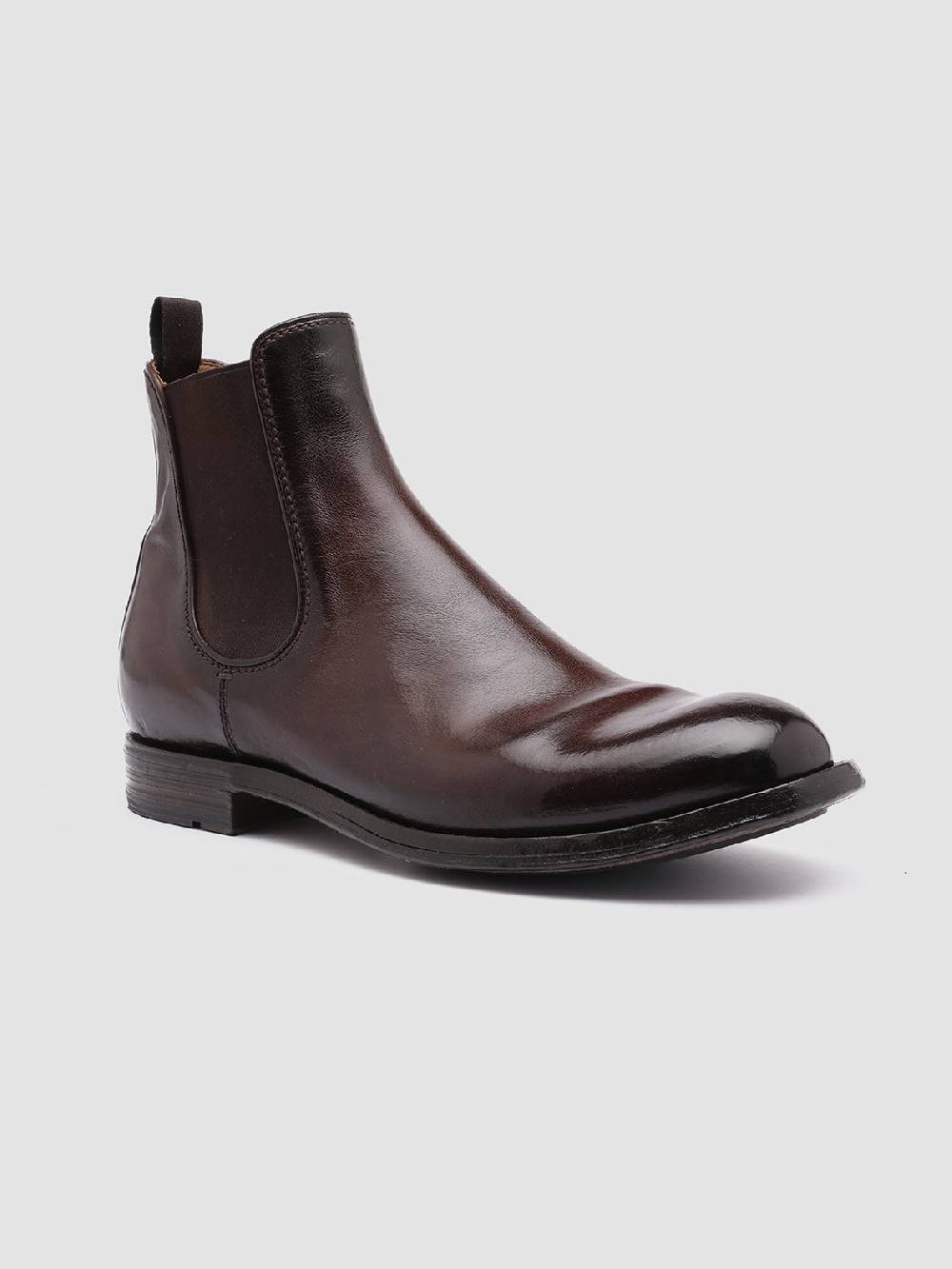 Officine Creative BALANCE 008 Stivaletti Chelsea in Pelle Marrone Saldi Di Fabbrica