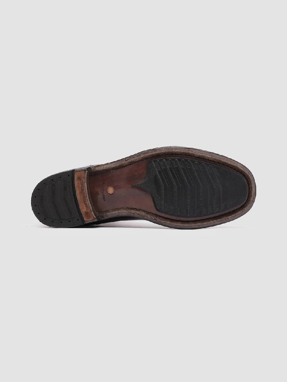 Officine Creative BALANCE 008 Stivaletti Chelsea in Pelle Marrone Saldi Di Fabbrica