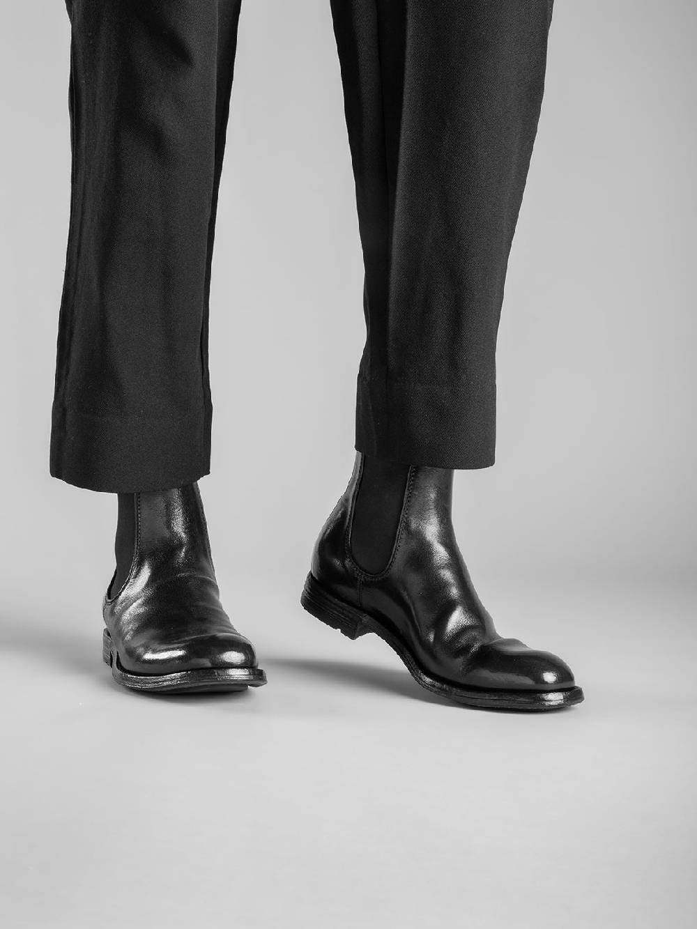 Officine Creative BALANCE 008 Stivaletti Chelsea in Pelle Marrone Saldi Di Fabbrica