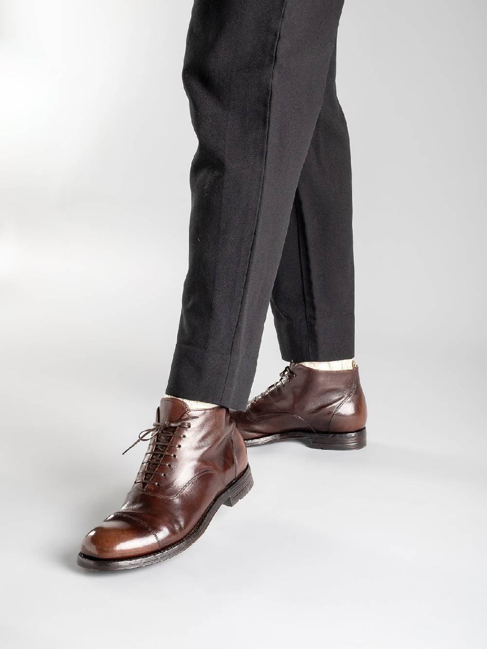 Officine Creative BALANCE 009 Stivaletti in Pelle Nera Vendite Flash