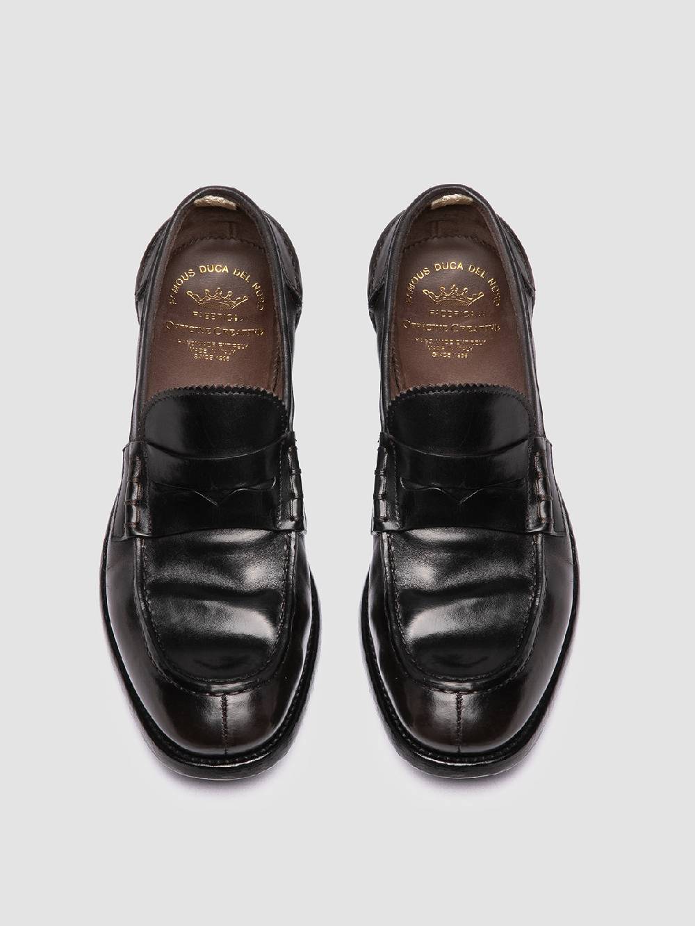 Officine Creative BALANCE 017 Brown Penny Leather Loafers Nuova