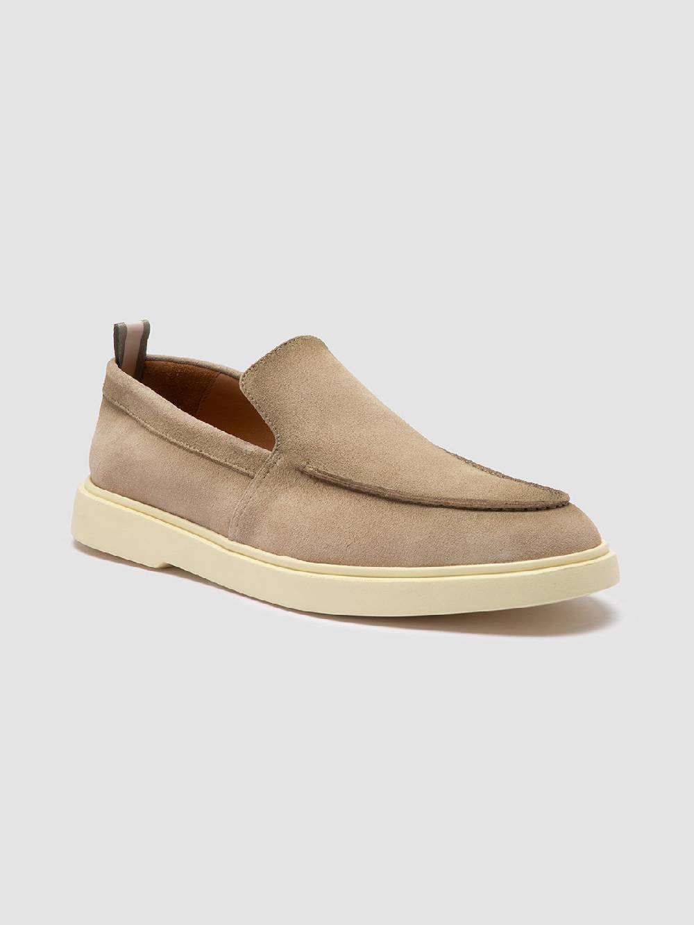 Officine Creative BONES 002 Mocassini in Pelle Scamosciata Beige Italy