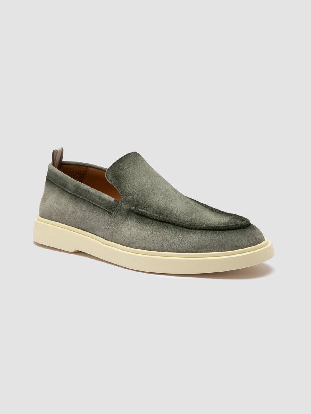 Officine Creative BONES 002 Mocassini in Pelle Scamosciata Verde 2025