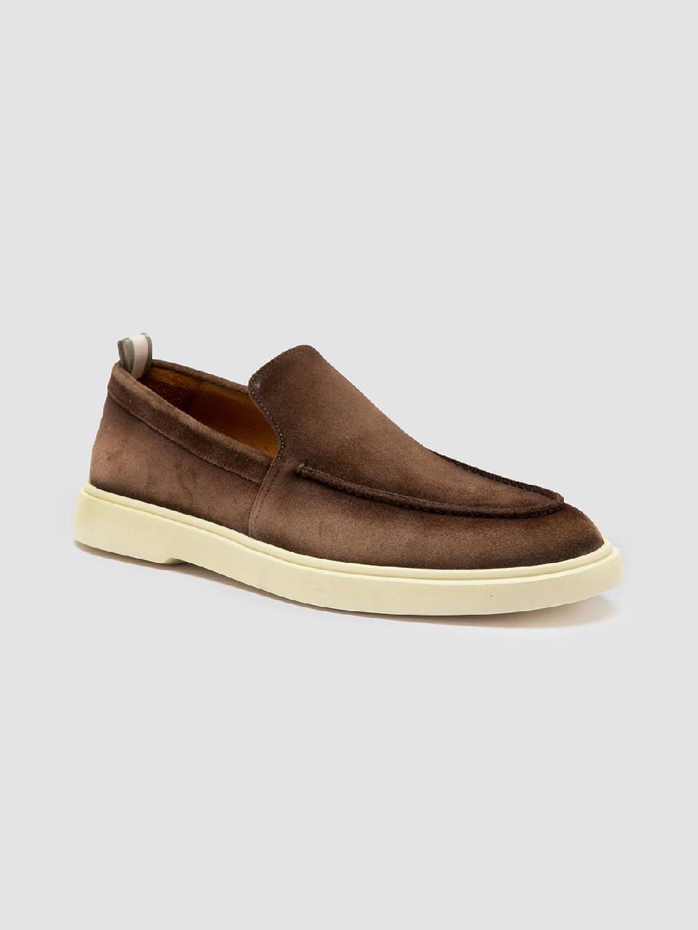 Officine Creative BONES 002 Mocassini in Pelle Scamosciata Tortora Offerta esclusiva