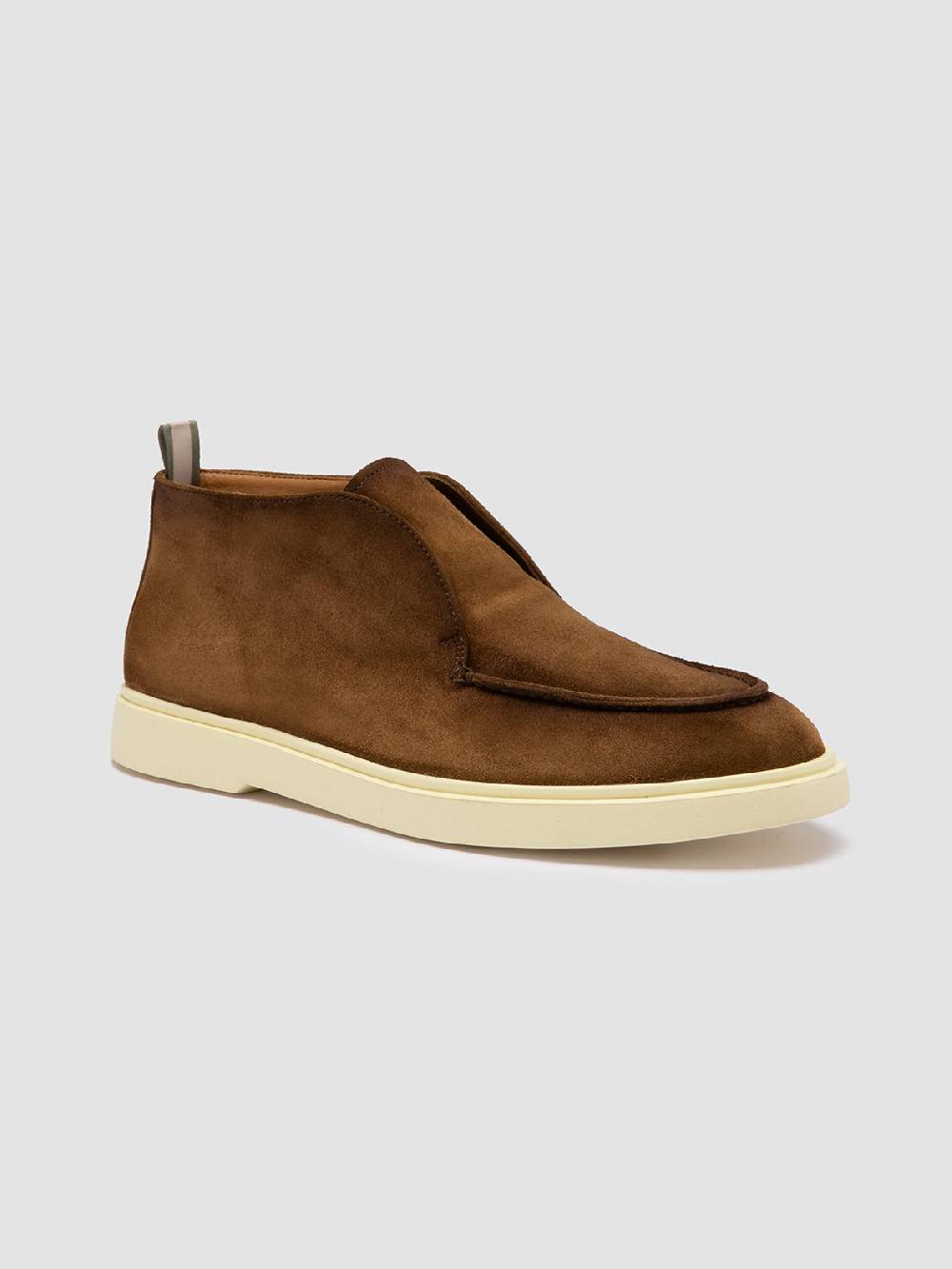 Officine Creative BONES 003 Stivaletti Chukka in Pelle Scamosciata Marrone Nuovo
