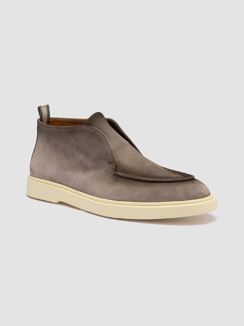 Officine Creative BONES 003 Stivaletti Chukka in Pelle Scamosciata Tortora Qualità