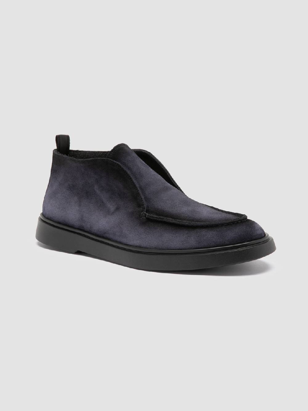 Officine Creative BONES 010 Stivali Chukka in Pelle Scamosciata Blu Promozione