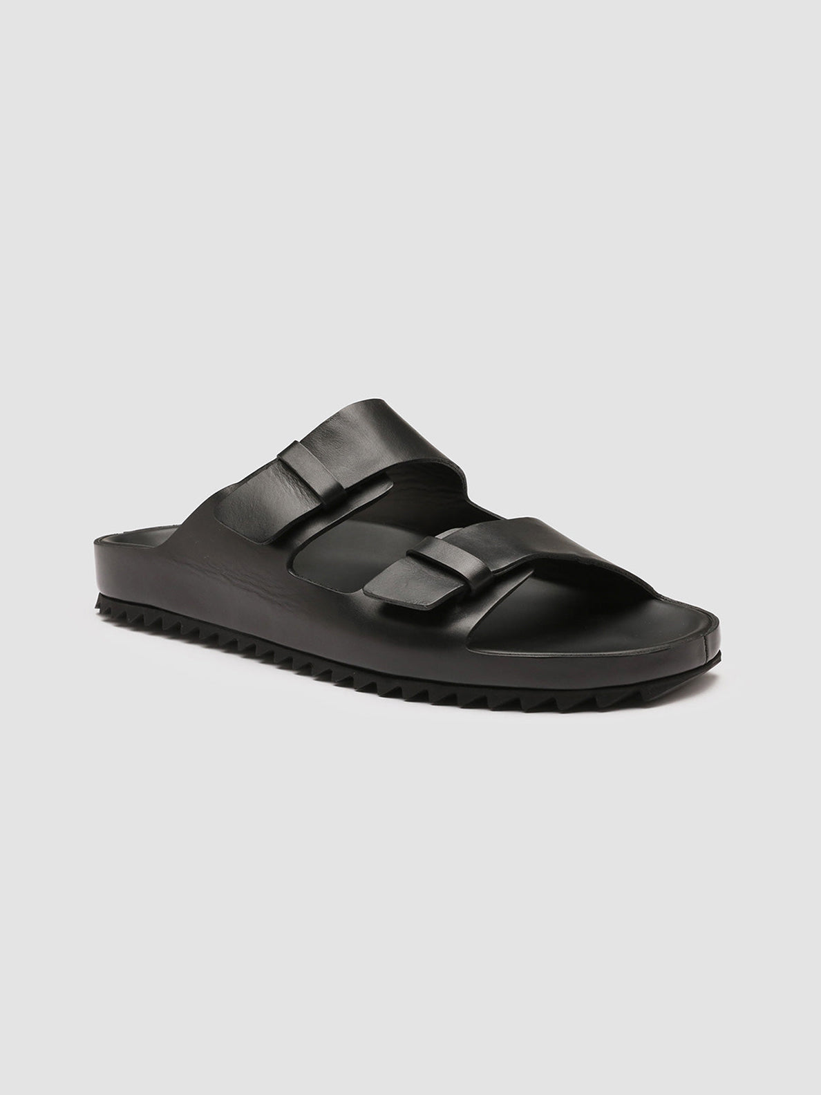 Officine Creative AGORA' 002 Sandali in Pelle Nera Shopping Online