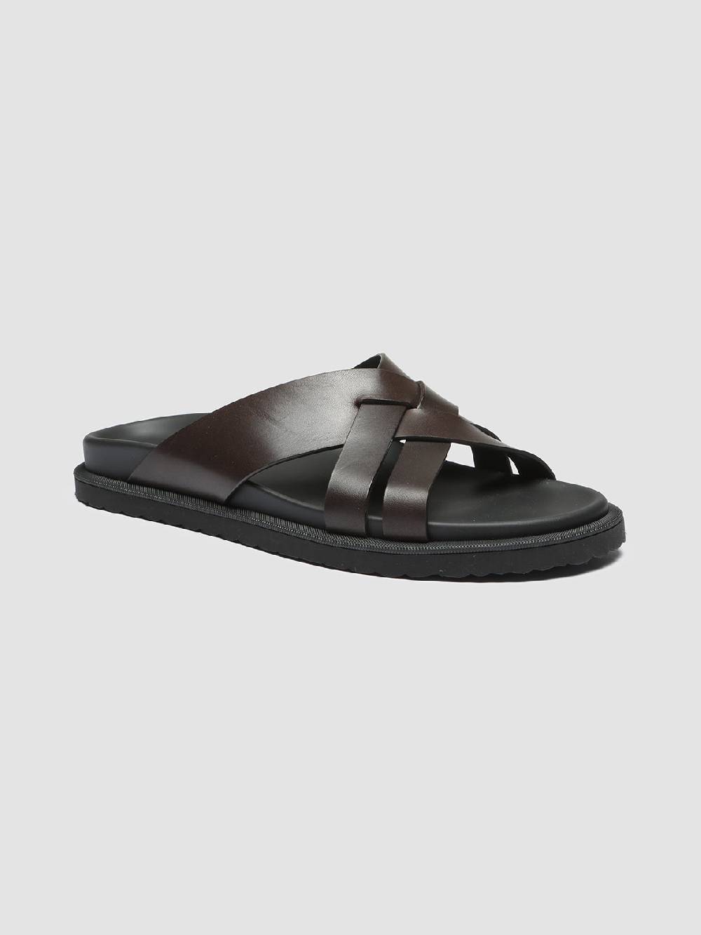 Officine Creative CHARRAT 003 Sandali in Pelle Marrone Presa