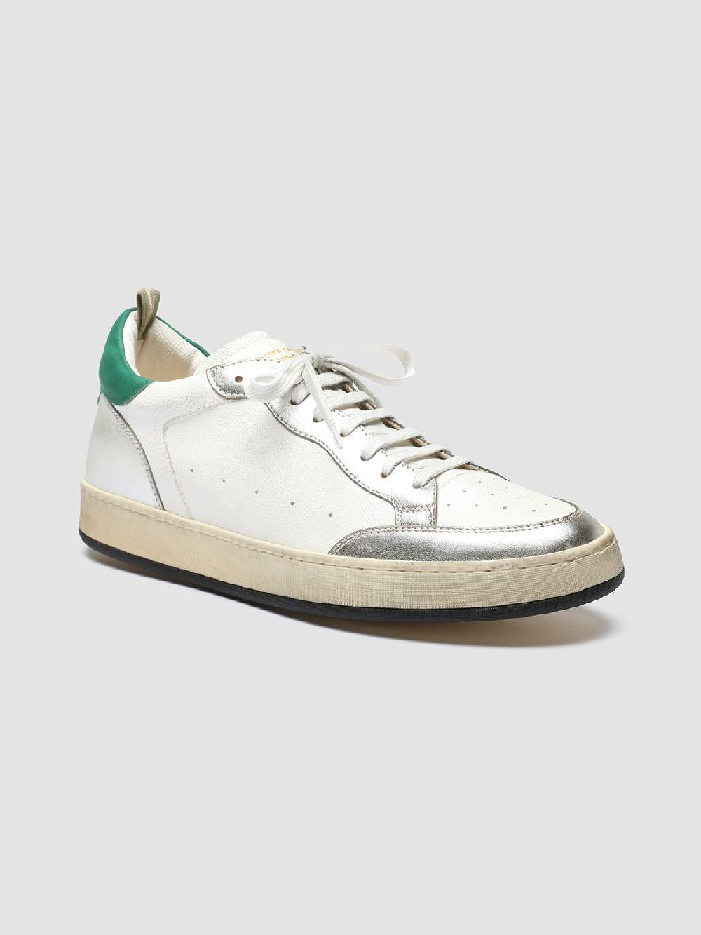 Officine Creative MAGIC 001 Sneakers in Pelle e Camoscio Bianco Offerta
