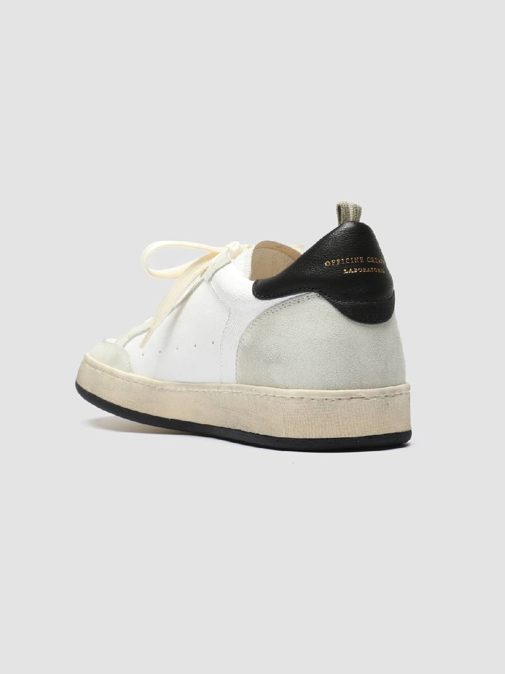 Officine Creative MAGIC 001 Sneakers in Pelle e Camoscio Bianco Outlet