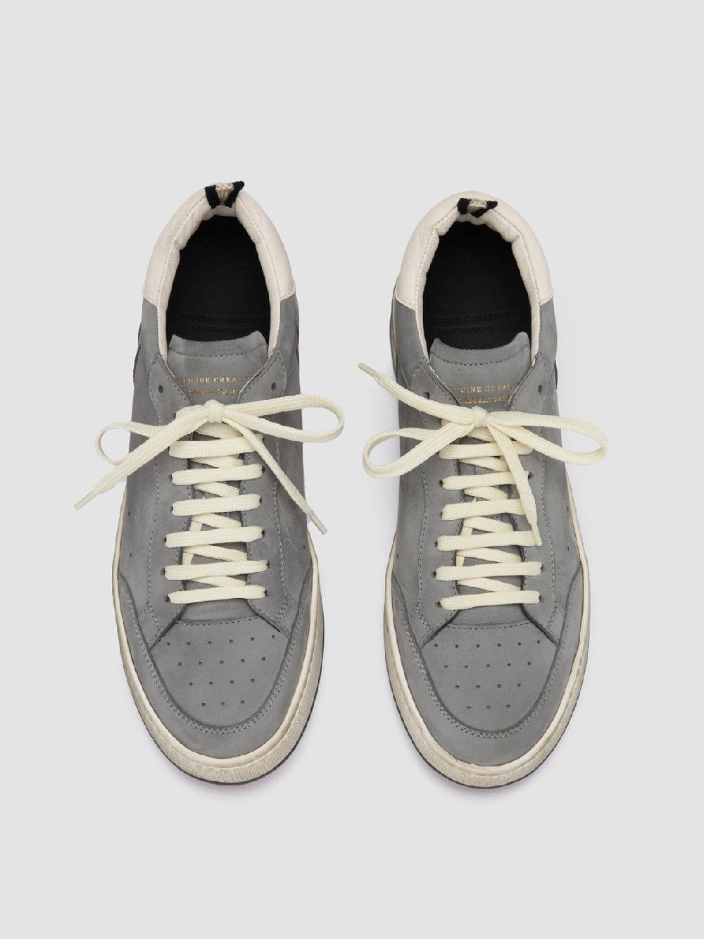 Officine Creative MAGIC 002 Sneakers Basse in Nabuk Grigio Offerte