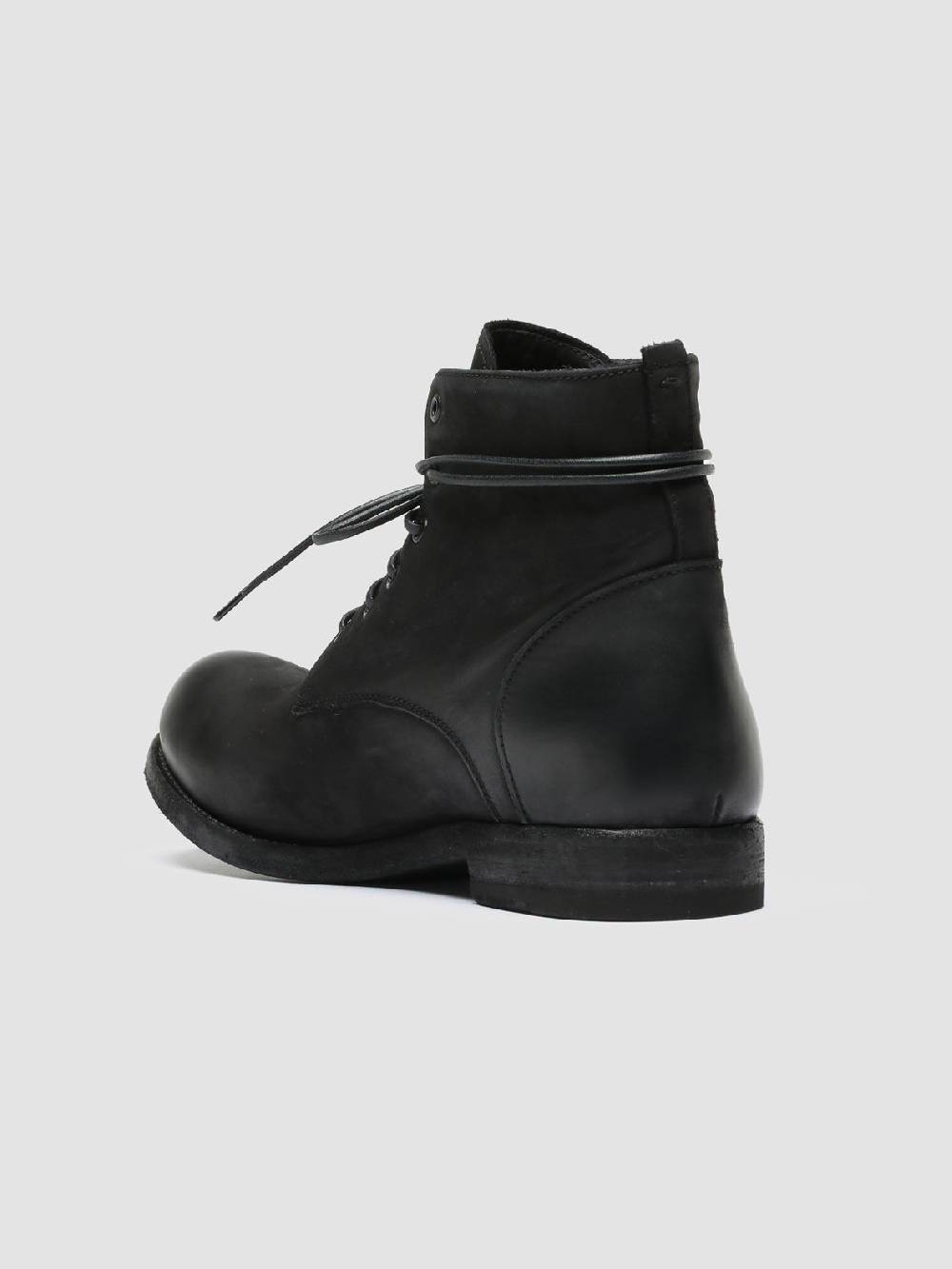 Officine Creative BUBBLE 003 Stivali in Pelle Nera con allacciatura Vendite Flash