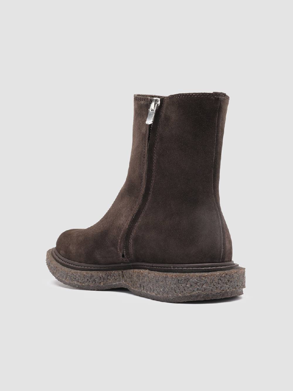 Officine Creative BULLET 009 Stivaletti con Zip in Pelle Scamosciata Marrone In Saldo