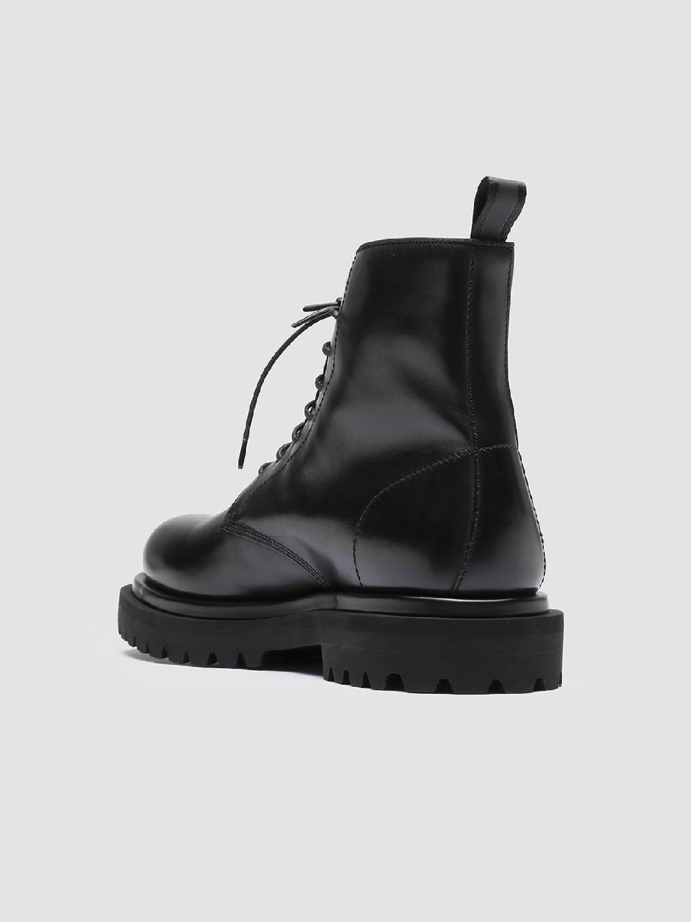 Officine Creative EVENTUAL 002 Stivaletti in Pelle Nera con allacciatura Moda