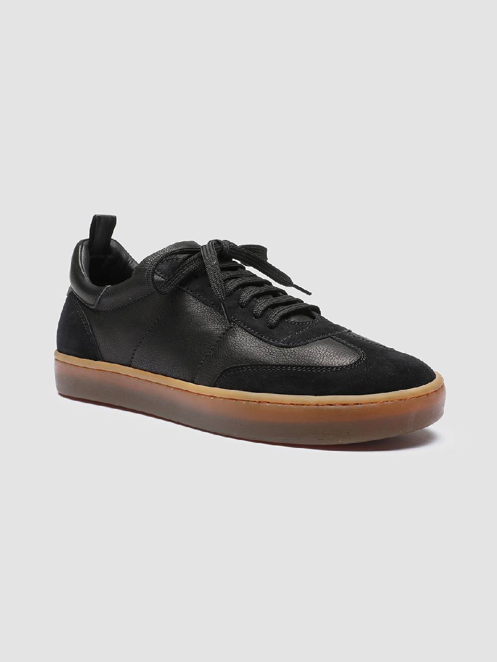 Officine Creative KOMBINED 001 Sneakers in Pelle Nera con Suola in Lattice Nuovo