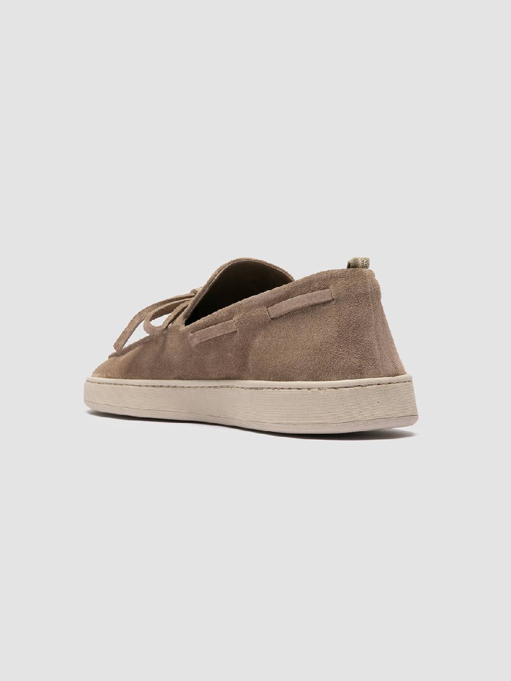 Officine Creative HERBIE 003 Mocassini da barca in pelle scamosciata Tortora Promozione