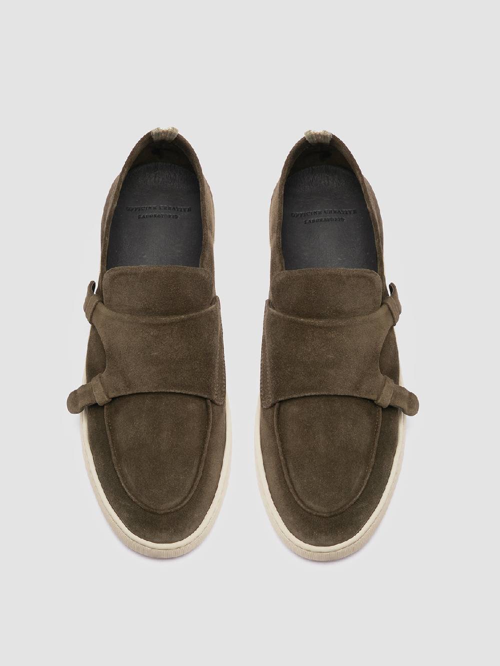 Officine Creative HERBIE 005 Sneaker Basse in Pelle Verde Spedizione Gratuita