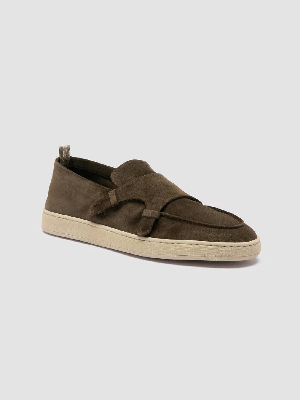 Officine Creative HERBIE 005 Sneaker Basse in Pelle Verde Spedizione Gratuita