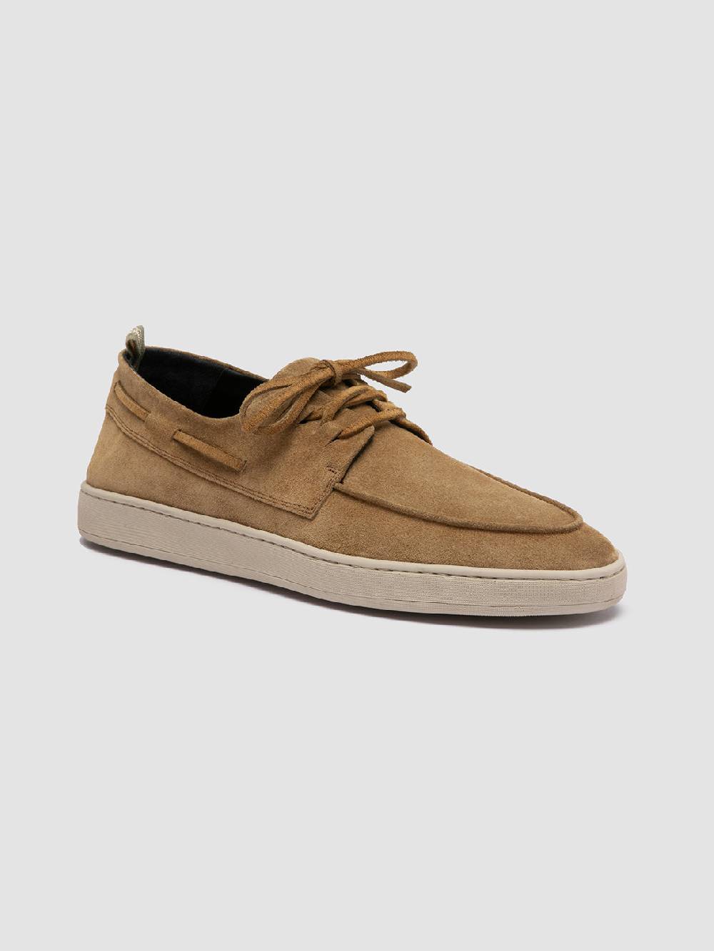 Officine Creative HERBIE 009 Sneaker Basse in Pelle Scamosciata Tortora Pezzi Unici