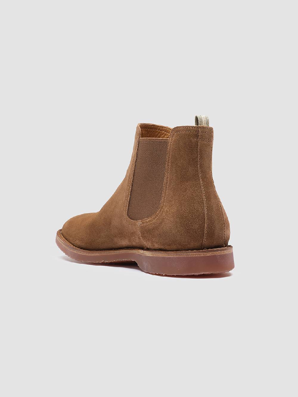 Officine Creative KENT 005 Stivaletti Chelsea in Pelle Scamosciata Marrone Negozi Online