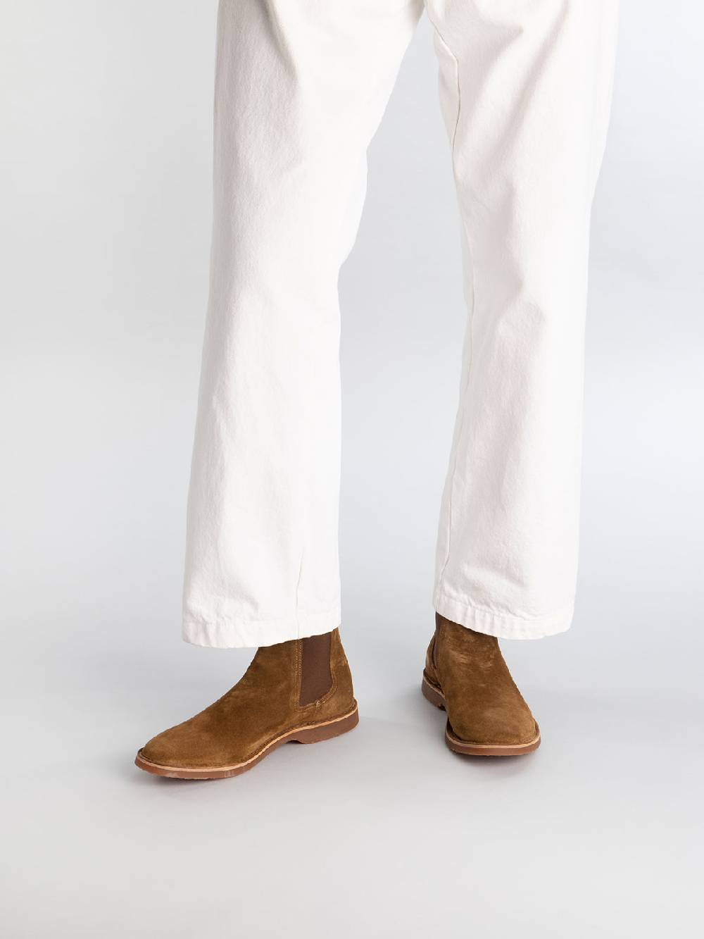Officine Creative KENT 005 Stivaletti Chelsea in Pelle Scamosciata Marrone Negozi Online