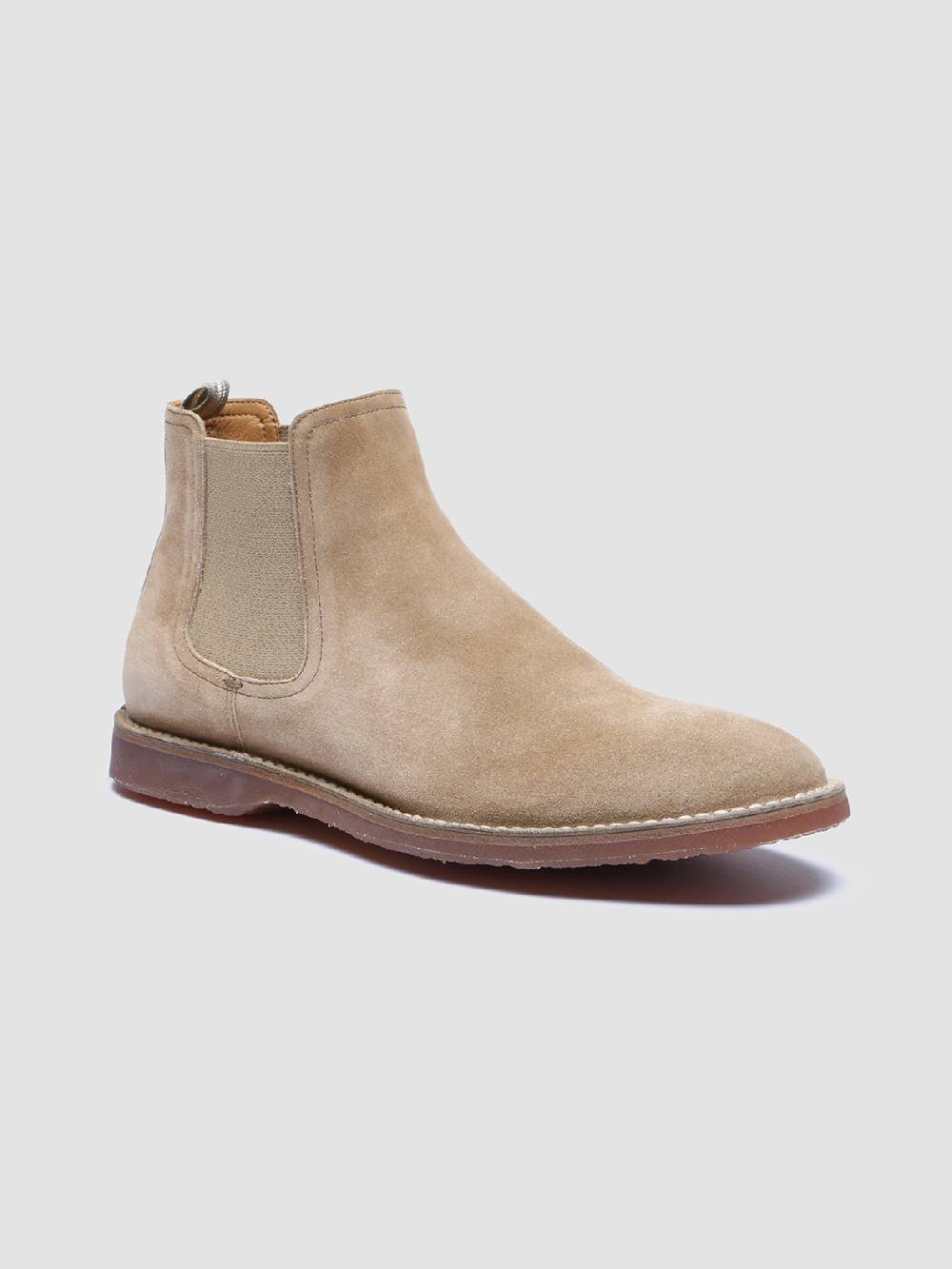 Officine Creative KENT 005 Stivaletti Chelsea in Pelle Scamosciata Tortora Acquista Ora