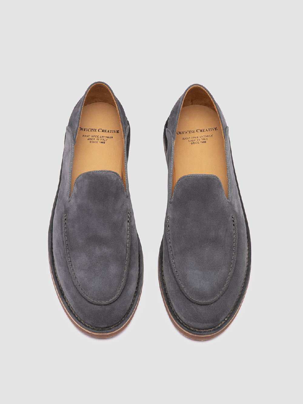 Officine Creative KENT 007 Mocassini in Pelle Scamosciata Blu Consegna Veloce
