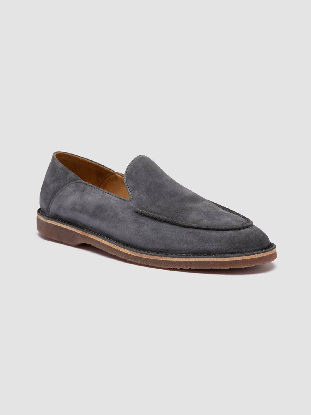Officine Creative KENT 007 Mocassini in Pelle Scamosciata Blu Consegna Veloce