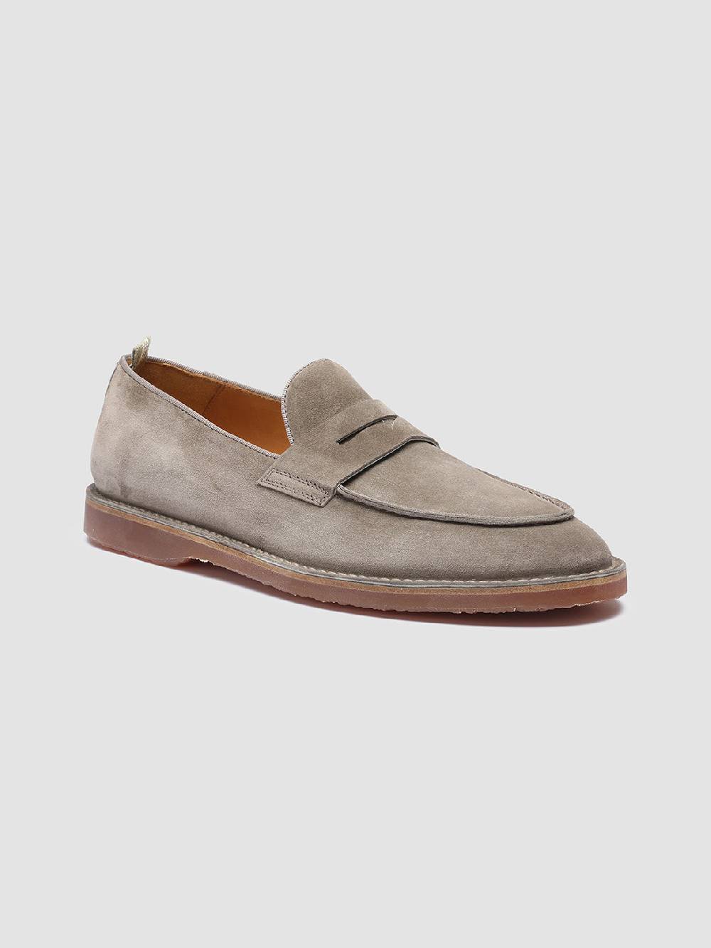 Officine Creative KENT 008 Mocassini in Pelle Scamosciata Tortora Fino Al -60%